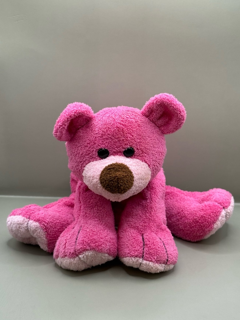 RARE Vintage Commonwealth Pink Berry Bear Floppy Stuffed Animal Plush Bean Lovey